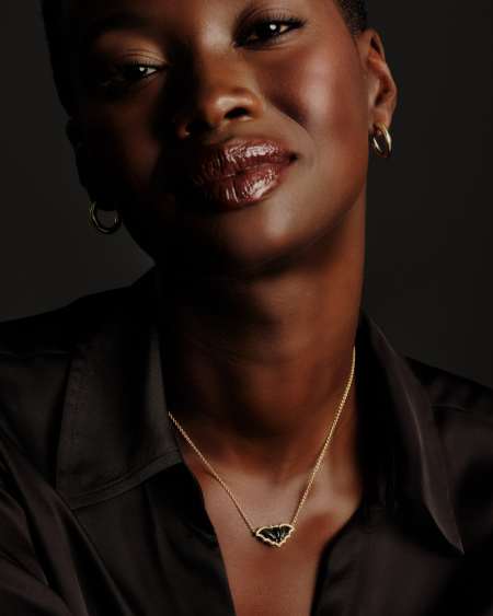 Bat Gold Short Pendant Necklace