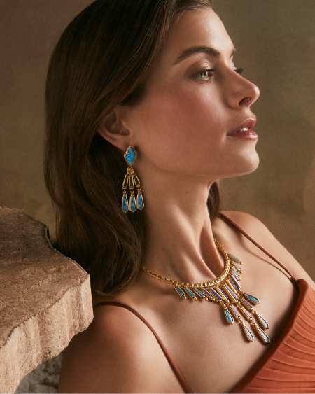 Catherine Vintage Gold Tiered Statement Necklace