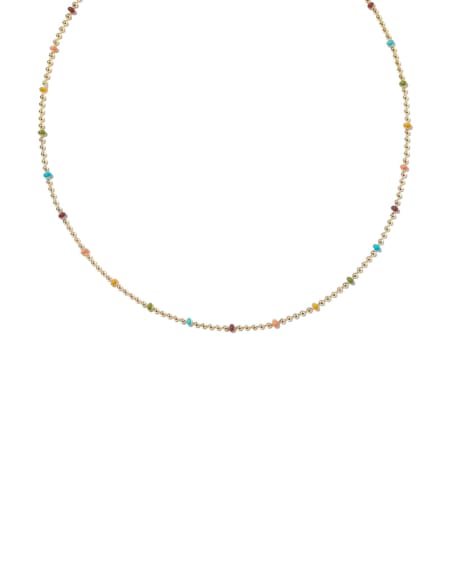 Alice Color Beaded 14k Gold-Filled Chain Necklace