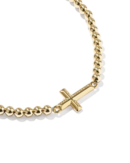 Cross 14k Gold-Filled Stretch Bracelet