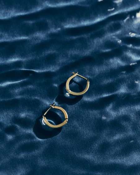 Lorena 14k Gold-Filled Small Metal Huggie Earrings