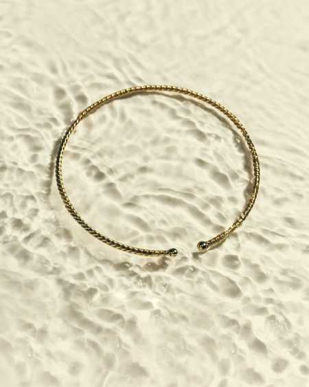 Victoria Large Twist 14k Gold-Filled Collar Necklace