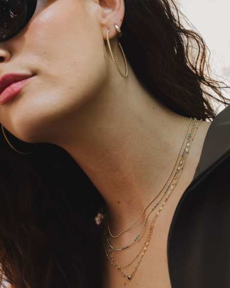 Evelyn 14k Gold-Filled Single Satellite Chain Necklace