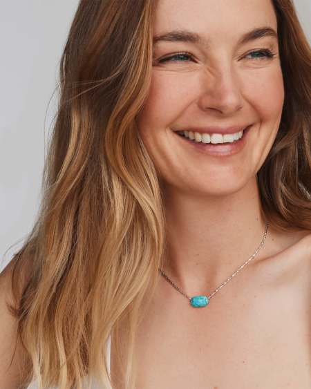 Elisa Riveted Silver Short Pendant Necklace