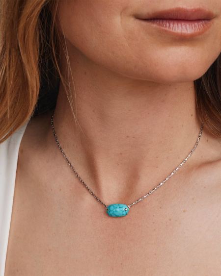 Elisa Riveted Silver Short Pendant Necklace