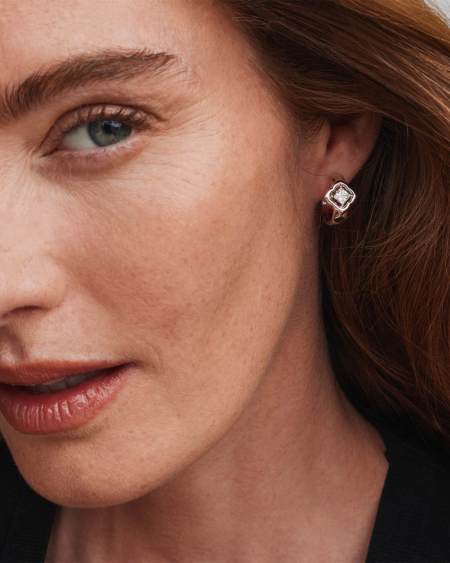 Mallory Crystal Huggie Earrings