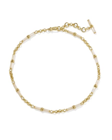 Bree Gold Beaded Link and Chain Necklace