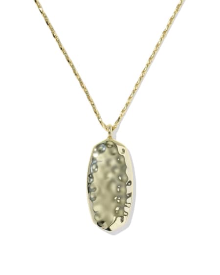 Danielle Riveted Gold Long Pendant Necklace