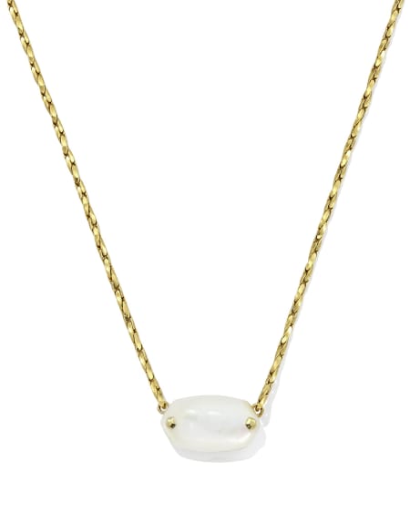 Elisa Riveted Gold Short Pendant Necklace