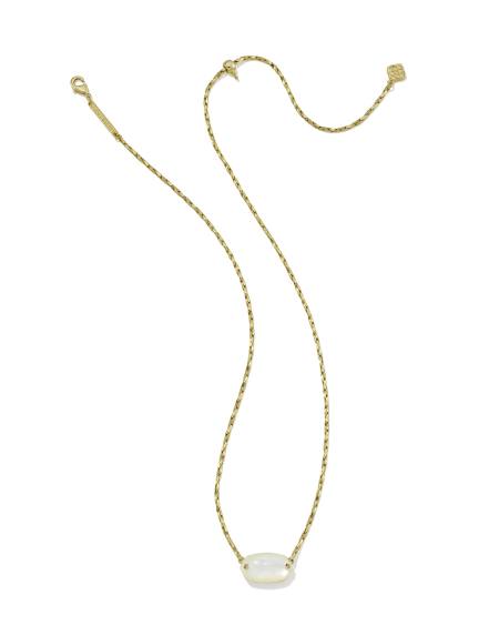 Elisa Riveted Gold Short Pendant Necklace