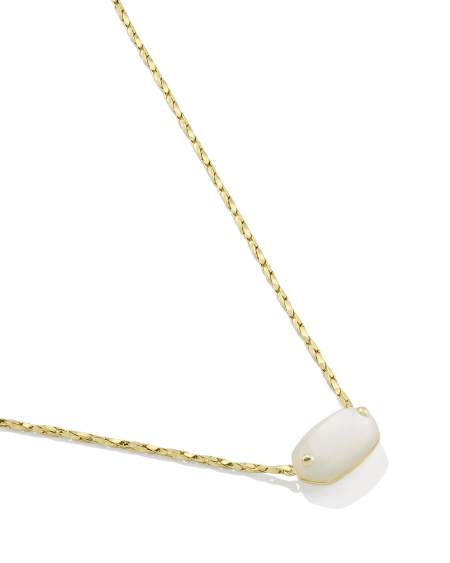 Elisa Riveted Gold Short Pendant Necklace