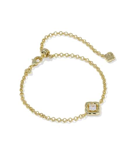 Mallory Crystal Gold Delicate Chain Bracelet
