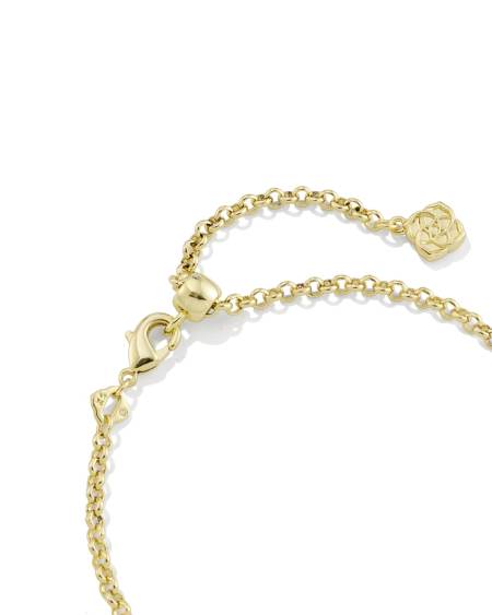 Mallory Crystal Gold Delicate Chain Bracelet