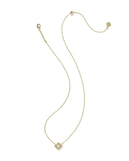 Mallory Crystal Gold Short Pendant Necklace
