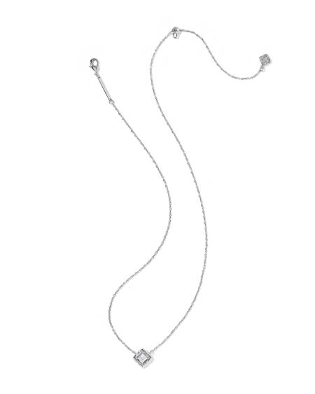 Mallory Crystal Silver Short Pendant Necklace