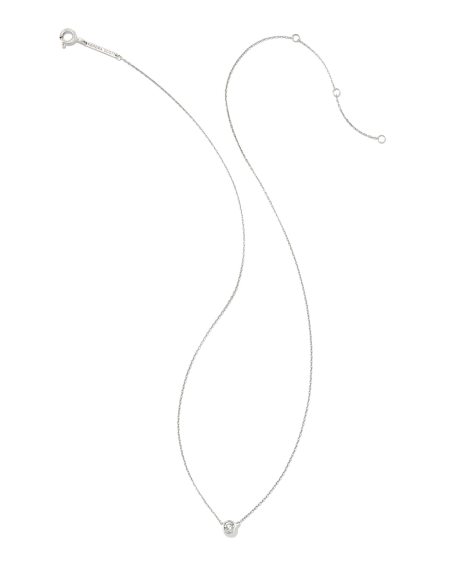 0.15 ct Audrey 14k White Gold Pendant Necklace in White Diamond