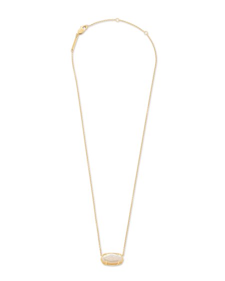 Elisa 18k Gold Vermeil Pendant Necklace in Iridescent Drusy