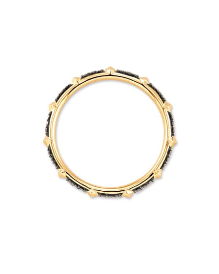 0.14 ct Astrid 14k Yellow Gold Band Ring in Black Diamond
