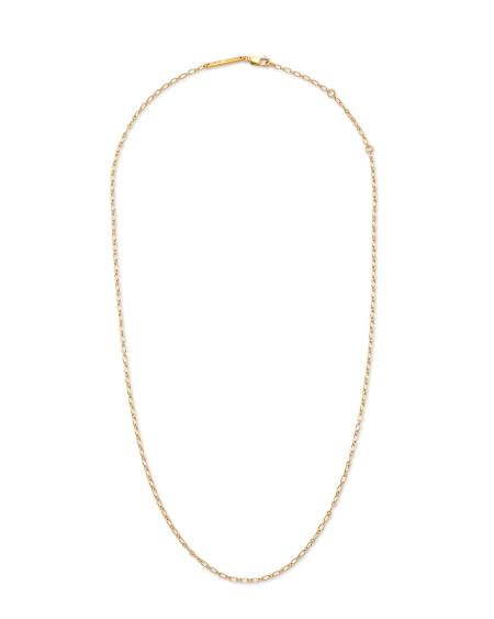 18” Double Link Rolo Chain Necklace in 18k Yellow Gold Vermeil