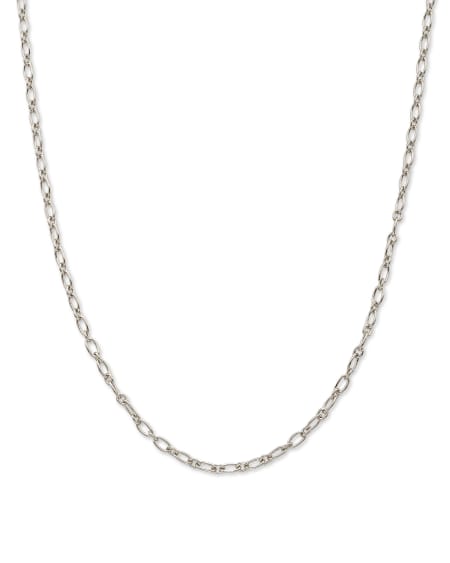 18” Double Link Rolo Chain Necklace in Sterling Silver