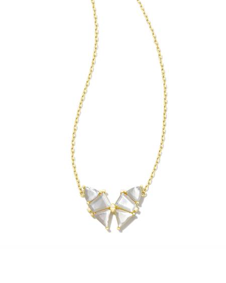 Blair Gold Butterfly Pendant Necklace in Ivory Mother-of-Pearl