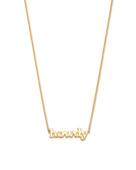 Howdy Pendant Necklace