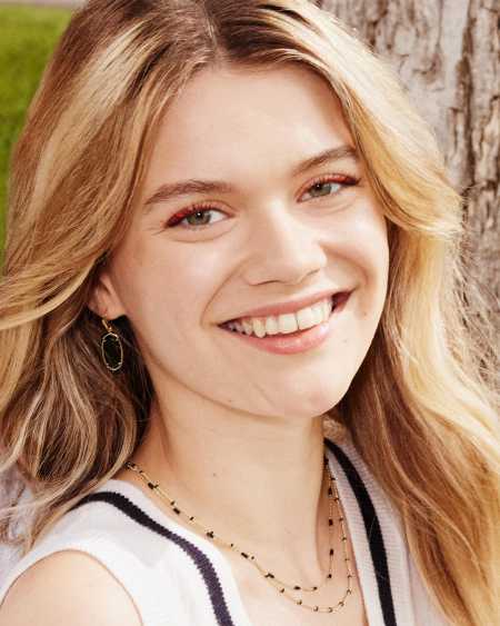 Dottie Gold Multi Strand Necklace in Black