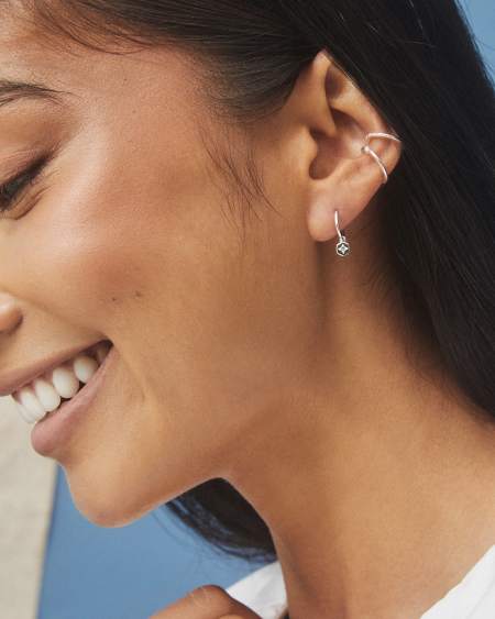 Bobbie Ear Cuff in White Diamond