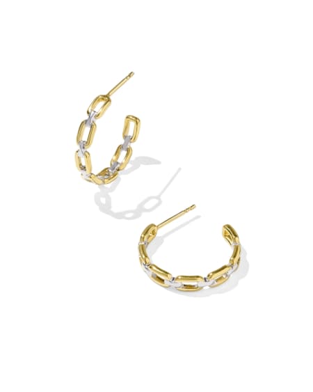 Wren Hoop Earrings in Mixed Metal