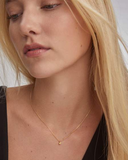 Maisie 18k Gold Vermeil Pendant Necklace in Orange Citrine