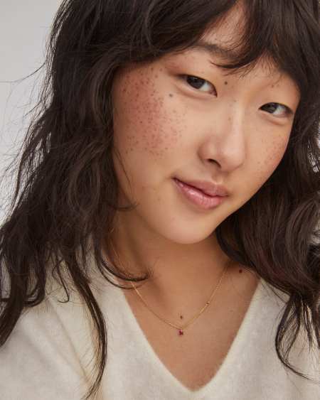 Maisie 18k Gold Vermeil Pendant Necklace in Ruby