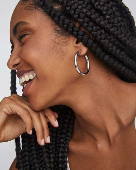 Colette Large Hoop Earrings in Silver