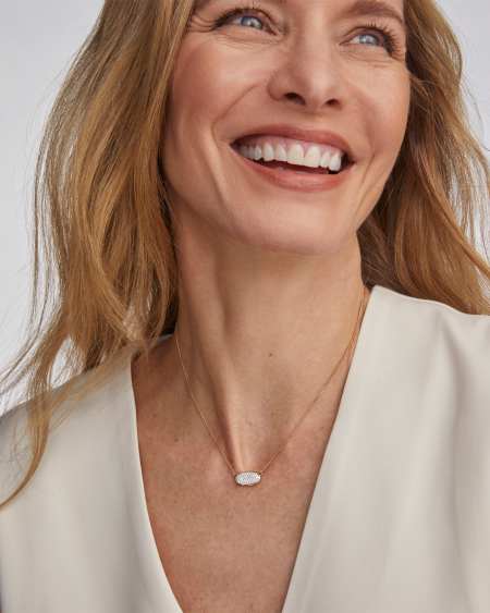 0.39 ct Elisa Pendant Necklace in Pave Diamond and 14k Yellow Gold