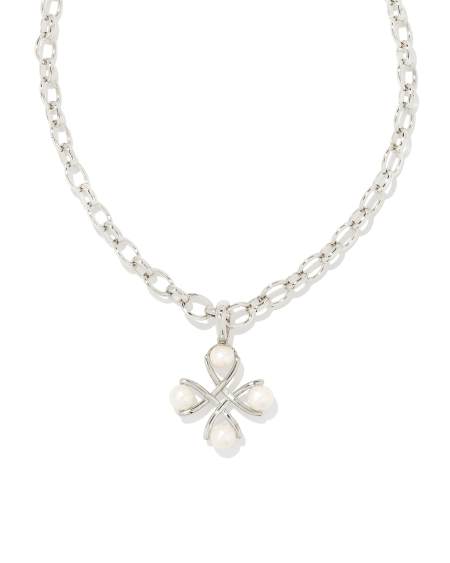 Everleigh Silver Pearl Pendant Necklace in Freshwater Cultured Pearl