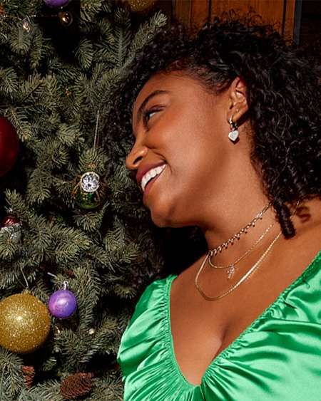 Penny Gold Heart Huggie Earrings in Ivory Mother-of-Pearl