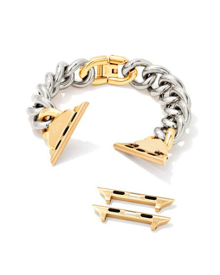 Whitley Chain Watch Band in Two Tone Stainless Steel