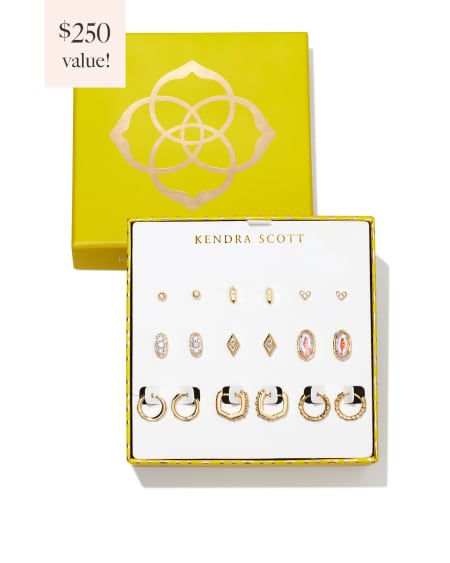 Earring Gift Set of 9 in Gold