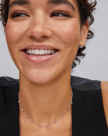 Amelia Chain Necklace in Silver