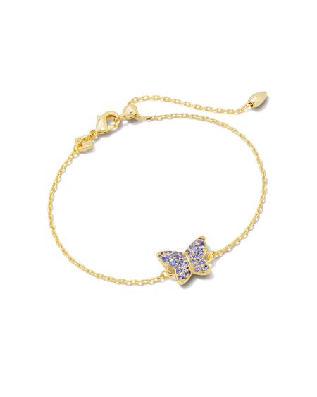 Lillia Crystal Butterfly Delicate Chain Bracelet