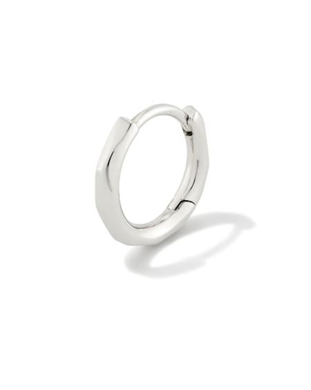 Addison Single Huggie Earring in Silver