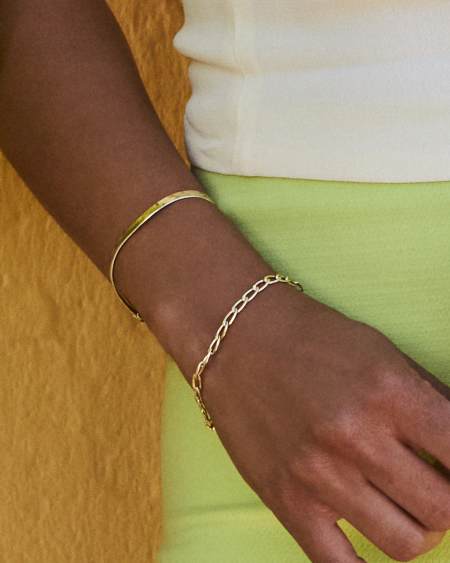 Kassie Reversible Link and Chain Bracelet in Mixed Metal