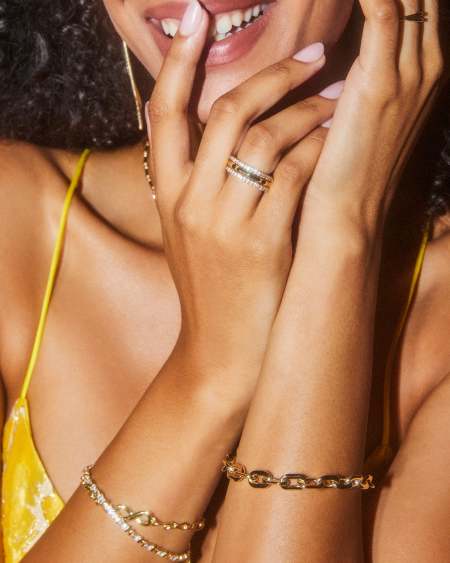 Mallory Ring Set in White Crystal