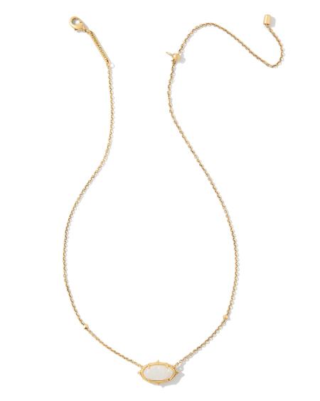 Baroque Elisa Vintage Gold Pendant Necklace in Iridescent Drusy