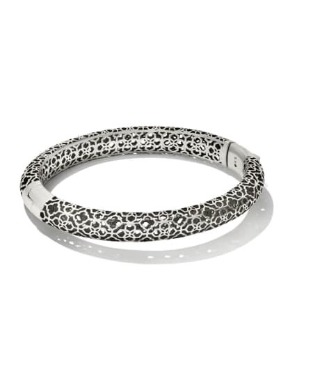 Abbie Bangle Bracelet in Vintage Silver