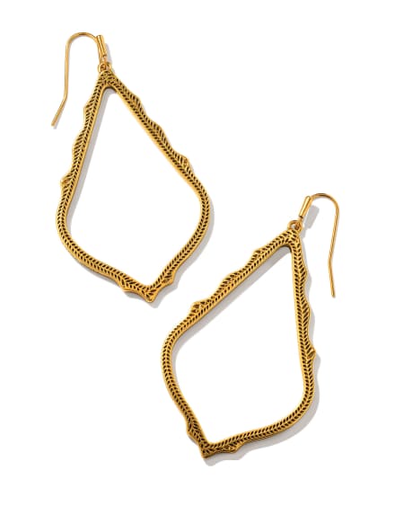 Sophee Drop Earrings in Vintage Gold