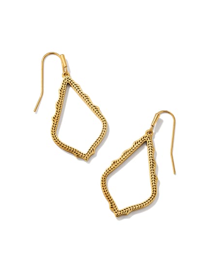 Sophia Drop Earrings in Vintage Gold