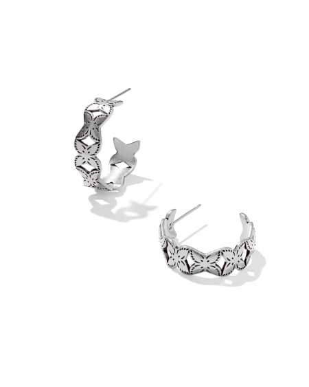 Keziah Vintage Silver Small Hoop Earrings