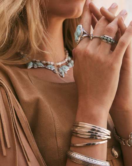 Abbie Vintage Silver Etch Frame Cocktail Ring