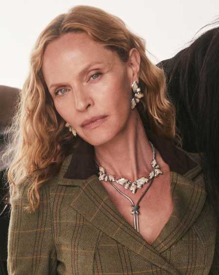 Abbie Vintage Silver Etch Frame Statement Earring