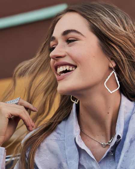 Sophee Drop Earrings in Vintage Silver